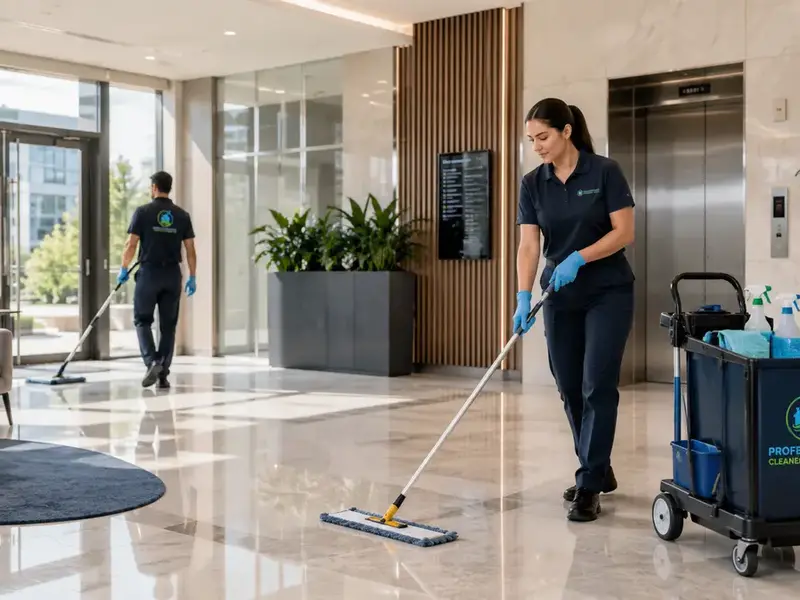 Professional cleaning team